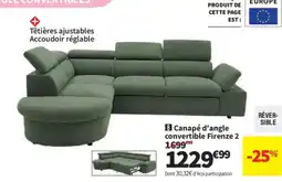 Conforama Canapé d'angle convertible Firenze 2 offre