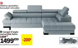 Conforama Canapé d'angle convertible Selva offre