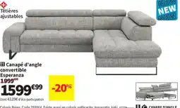 Conforama Canapé d'angle convertible Esperanza offre