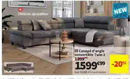 Conforama Canapé d'angle convertible Twin 2 offre