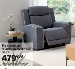 Conforama Fauteuil de relaxation électrique Besta offre