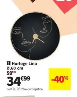 Conforama Horloge Lina offre