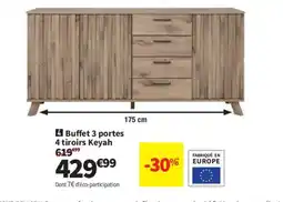 Conforama Buffet 3 portes 4 tiroirs Keyah offre