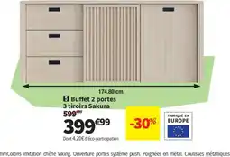 Conforama Buffet 2 portes 3 tiroirs Sakura offre