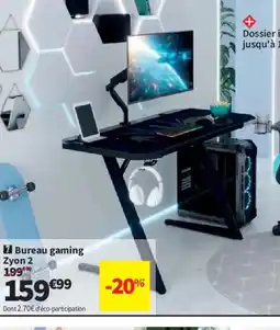 Conforama Bureau gaming Zyon 2 offre
