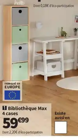 Conforama Bibliothèque Max 4 cases offre