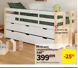 Conforama Lit avec rangements Luna offre