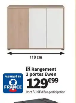 Conforama Rangement 3 portes Ewen offre