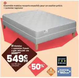 Conforama Matelas + sommier Power Light offre