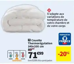 Conforama Couette Thermorégulation offre