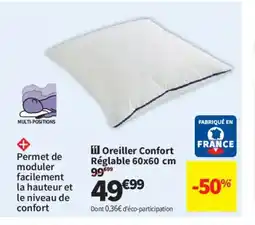 Conforama Oreiller Confort Réglable offre