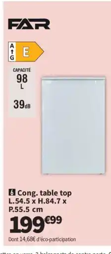 Conforama FAR Cong. table top offre