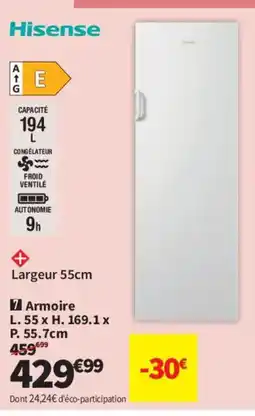 Conforama HISENSE Armoire offre