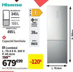 Conforama HISENSE Combiné offre