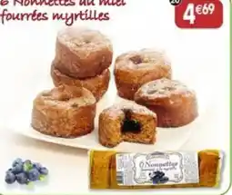 Maximo 6 Nonnettes au miel. fourrées à la myrtille offre