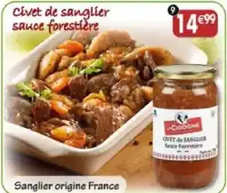 Maximo Civet de sanglier sauce forestière offre
