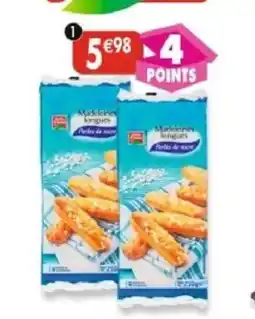 Maximo Lot de 2 barquettes de madeleines longues perles offre