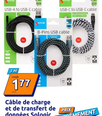 SOLOGIC Câble de charge et de transfert de données