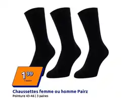 Action Chaussettes femme ou homme Pairz offre