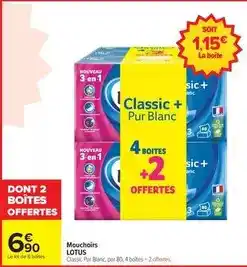 Carrefour Market Lotus - mouchoirs offre