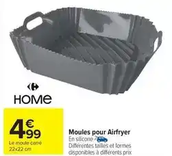 Carrefour Market Moules pour airfryer offre
