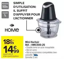 Carrefour Market Mini hachoir réf. : hmc500-25 offre