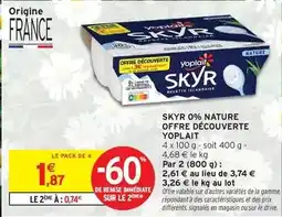 Intermarché Express Yoplait - skyr 0% nature offre découverte offre