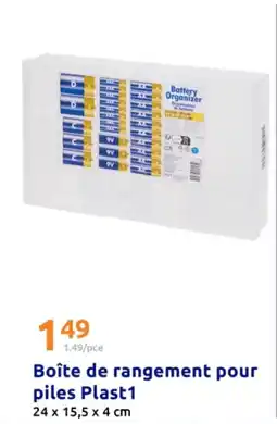 Action Boîte de rangement pour piles Plast1 offre