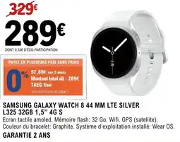 E.Leclerc Espace Culturel SAMSUNG Galaxy watch 8.44 mm lte silver offre