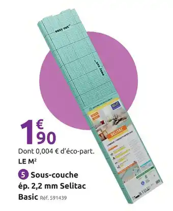 Selitac sous-couche ép. 2,2 mm basic