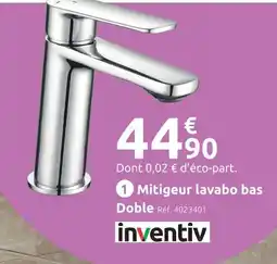 Mr Bricolage Inventiv mitigeur lavabo bas doble offre