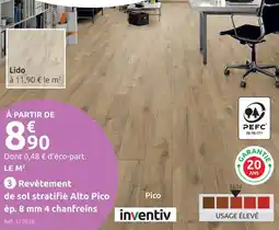 Mr Bricolage Inventiv revêtement de sol stratifié alto pico ép. 8 mm 4 chanfreins offre