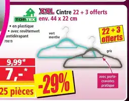 Norma Toptex cintre 22 + 3 offerts env. 44 x 22 cm offre