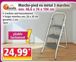 Norma Frandis marche-pied en métal 3 marches offre