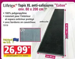 Norma Lifetex tapis xl anti-salissures eaton anthracite offre