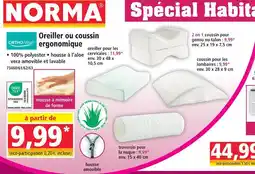 Norma Norma oreiller ou coussin ergonomique offre