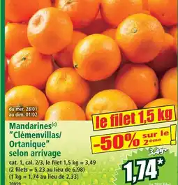 Norma Mandarines clémenvillas/ortanique offre