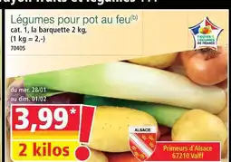 Norma Primeurs d'alsace légumes pour pot au feu offre