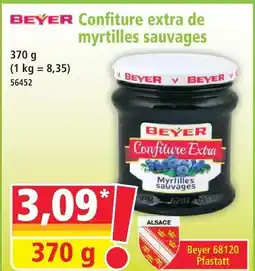 Norma Beyer confiture extra de myrtilles sauvages offre