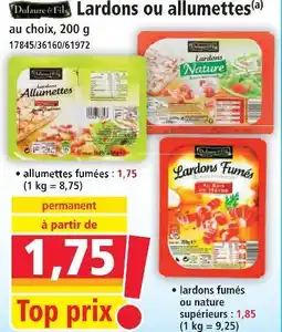 Norma Dufaure & fils lardons ou allumettes offre