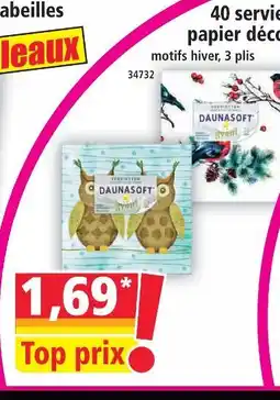 Norma Daunsoft serviettes papier décorées offre