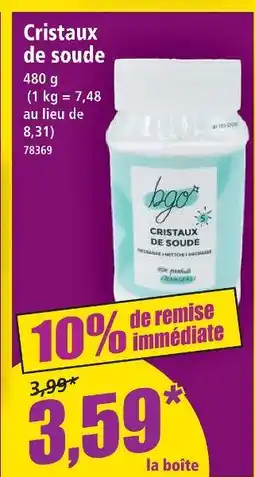 Norma Bgo cristaux de soude offre
