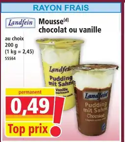 Norma Landfien mousse chocolat ou vanille offre