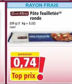 Norma Pâte feuilletée ronde offre
