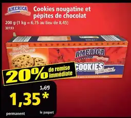Norma Cookies nougatine et pépites de chocolat offre