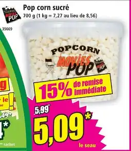 Norma Movies pop pop corn sucré offre