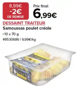 Costco Dessaint traiteur samoussas poulet créole offre