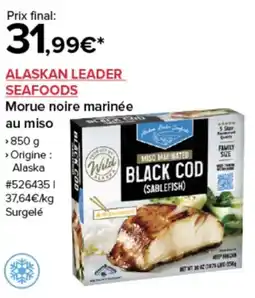 Costco Alaskan leader seafoods morue noire marinée au miso offre