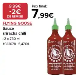 Costco Flying goose sauce sriracha chili offre