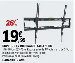 E.Leclerc Espace Culturel Support tv inclinable 140-178 cm offre